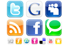 social networks such as facebook, twitter, youtube